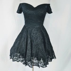 Black lace dress
